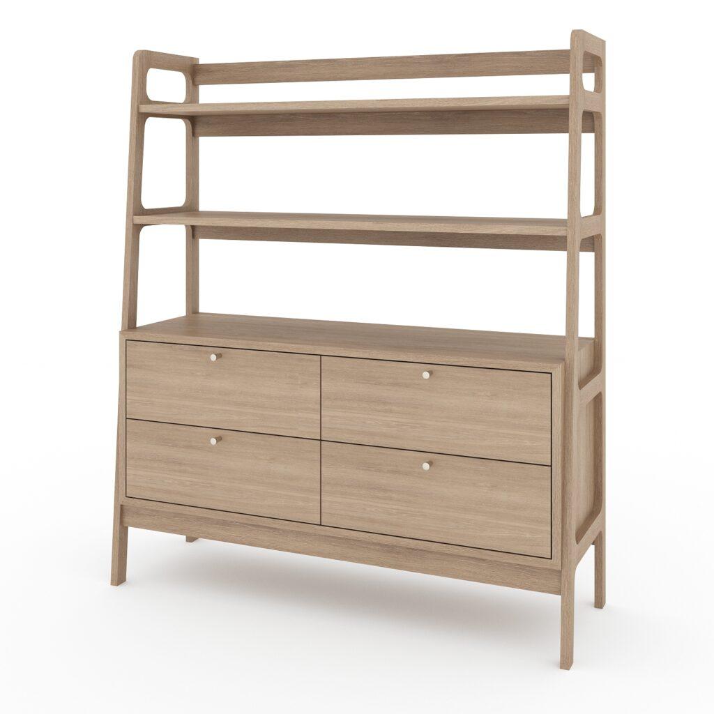 Rund shelfs with drawers #1
